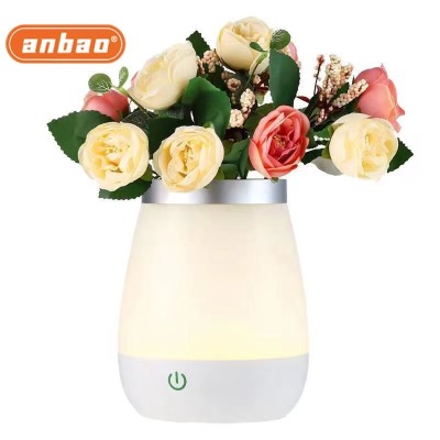 Exclusive for Cross-Border Led Small Night Lamp Usb Charging Flower Pot Vase Lamp Bedroom Small Night Lamp Cafe Ambience Light