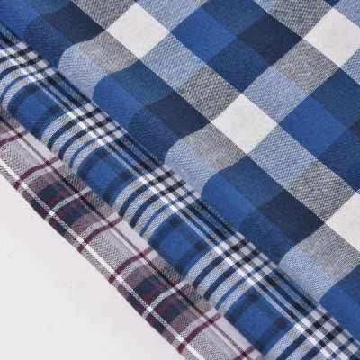 Factory Wholesale Check Strip Woven Fabric Soft Flannel Yarn Dyed Fabric School Student Check Fabric for School Uniform