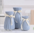 Simple Modern White Gray Pink Origami Ceramic Vase Flower Home Soft Outfit Decoration Three-Piece Set Folding Bottle