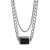 INS Popular Net Red Same Style Hip Hop Style Double Layer Necklace Women's Fashion Design Sense Online Influencer Clavicle Chain