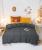Factory price simple classic orange comforter cover with dar