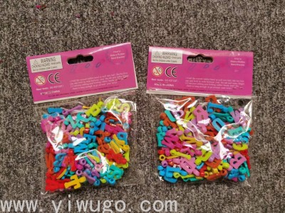 Amazon Cross-Border Bag Boxed Ornament Solid Color Paint DIY English Beads Children Beaded Bracelet/Necklace