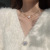 Titanium Steel Double-Layer Pearl Necklace Women's Design Clavicle Chain Women's Simple Dignified Pendant Accessories
