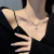 Asymmetric Pearl Human Head Titanium Steel Necklace Female Hip Hop Style Fashion Temperament Clavicle Chain