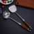 304 Stainless Steel Kitchen Set Household Rosewood Spatula and Soup Spoon Spatula Large Perforated Ladle Kitchenware Set