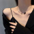 INS Fashion Design Sense Internet Celebrity Same Titanium Steel Necklace Female Personalized Cold Style Clavicle Chain Simple Opal Chain