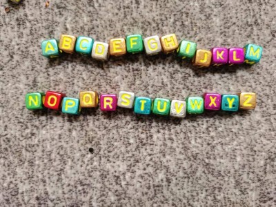 DIY Ornament Accessories Children's Early Education Handmade Beaded Material Acrylic Beads Colorful English Letter Beads 100 Pcs
