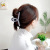 Autumn and Winter Texture Flocking New Korean Girls' Retro Geometric Face Washing Bath Updo Large Hair Clip