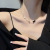 INS Fashion Design Sense Internet Celebrity Same Titanium Steel Necklace Female Personalized Cold Style Clavicle Chain Simple Opal Chain