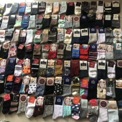 Winter Male and Female Middle Tube Socks Suitable for Stall Cotton Sock Leftover Stock Suitable for Ten Yuan Eight Pairs