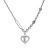 Hip Hop Style Long Necklace Women's Three-Dimensional Small Heart Titanium Steel Sweater Chain Double-Layer Chain