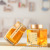 New Honey Glass Bottle Sealed Jar Cubilose Bottle round Bottom Square Thick Transparent a Bottle of Honey Glass Food Can