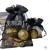 10*12 Bowknot Transparent Black Organza Head Rope Cosmetic Sample Packaging Gift Mesh Storage Bag