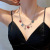 INS Trendy Fairy Temperamental Butterfly Note Love Necklace Design Sense Internet Celebrity Same Style Clavicle Chain