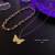 Design Ins Trendy Butterfly Necklace Sweater Chain Long Fashion Simple Clavicle Chain Pendant Accessories