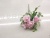 New Single Rose Artificial Flower Plastic Vase with European Single Branch Flower