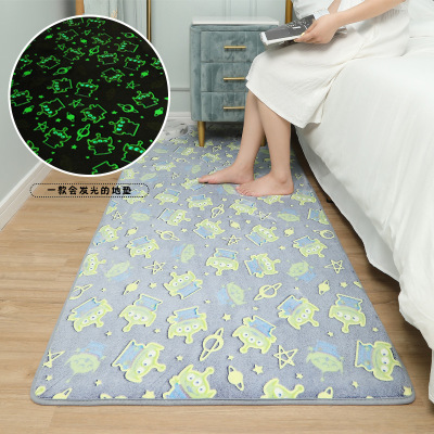 Factory Supply Wholesale Modern Bedroom Bedside Blanket Simple Room Floor Mat Tea Table Household Luminous Carpet Machine Washable