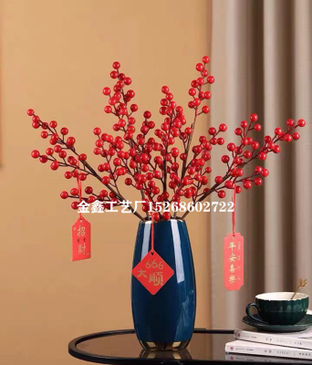 Berry Artificial Flower Fake red berries Christmas Flower New Year's decor Tree Artificial berry Christmas Decoration Fo
