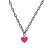 INS Internet Celebrity Same Style Hip Hop Style Pink Love Pendant Necklace Female Unique Design Clavicle Chain