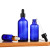 In Stock Wholesale Blue Glass Essential Oil Bottle 30ml Green Essence Liquid Bottle Cosmetics Dropper Liquid Bottle