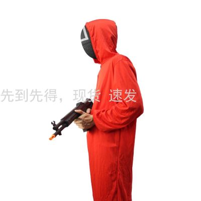 Cosplay One-Piece Suit Clothing Lee Jung-Jae Same Clothing Red Jumpsuit