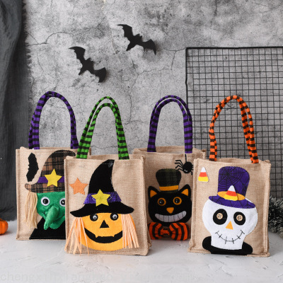 Halloween Gift Non-Woven Handbag Candy Bag Ghost Festival Pumpkin Bag Decoration Props Gift Bag Generation Hair