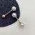 Factory Wholesale Small Brooch Spiral Safety Pin Anti-Exposure Pearl Collar Pin Cufflinks Scarf Buckle Cardigan Coat Pearl Buckle