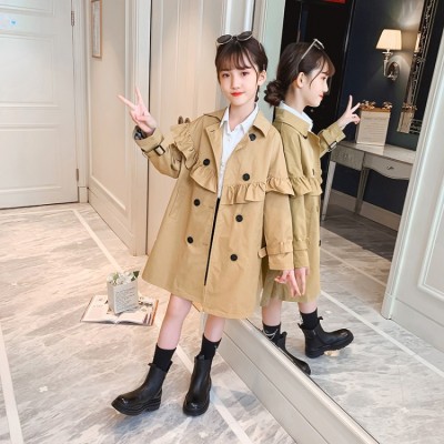 Girls' Coat Autumn Clothing 2021 New Korean Style Children's Online Red and Fashionable Spring and Autumn Medium and Big Children Girls' Windbreaker Fashion