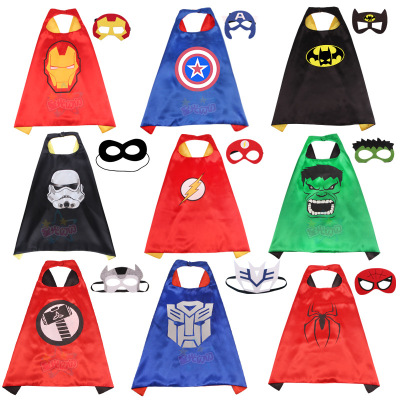 Halloween Children's Anime Hero Cloak Superman Warrior American Hulk Frozen Spider Iron Warrior