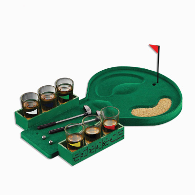 Wine Table Fun Mini Golf Game Bar Liquor Glass Game Mini Table Golf Game Set