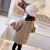 Girls' Fleece Trench Coat Autumn and Winter New Korean Style Baby Girls' Children Solid Color Large Pocket Fleece-Lined Mid-Length Coat