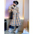 Girls' Plaid Trench Coat Long British 2021 Autumn New Medium and Big Children's Casual Jacket