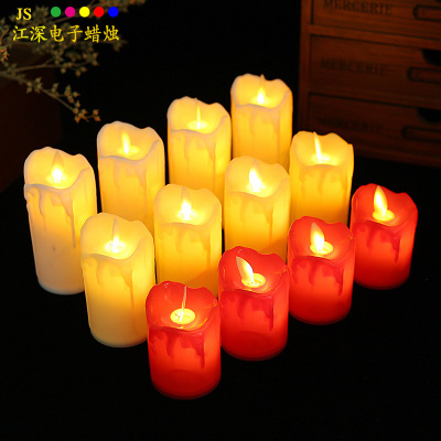 Simulation Candle LED Candle Light Creative Wedding Birthday Arrangement Proposal Props Electronic Candle Wholesale