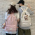 Backpack Korean Style High School and College Student Simple Schoolbag Men's and Women's Ins Fashion Brand Couple Large Capacity Versatile Backpack