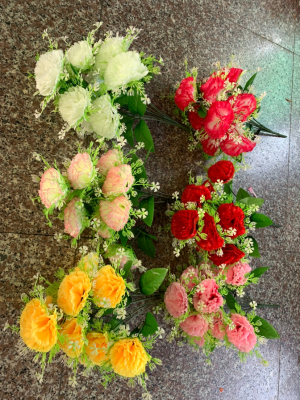 10 Roma de Clavel flores artificiales Decorar 10 head artificial flowers home decoration silk/plastic flowers 