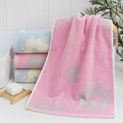 Cotton Thick Soft Square Towel Absorbent Hand-Wiping Cotton Face Washing Wholesale Hanging Youth Towel Large Flower