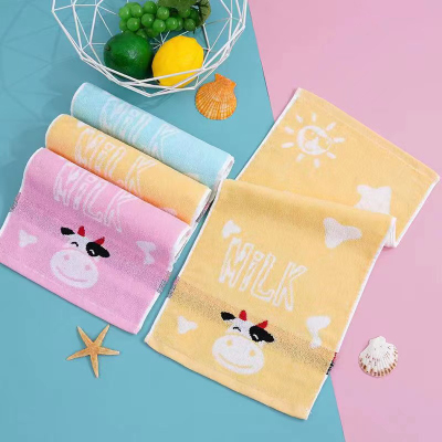Cotton Child Washing Face Small Wool Calf Hanging Small Square Towel Soft Absorbent Kindergarten Hand Towel Handkerchief
