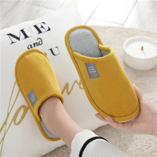2021 Cotton Slippers Women‘s Autumn and Winter Japanese Men‘s Home Warm Slippers Wholesale Indoor Floor Non-Slip Home Slippers