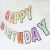 INS Laser Birthday Pulling Banner Decorative Party Supplies Macaron Colorful Letters Happy Birthday Banner Bunting