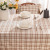 Plaid Yarn-Dyed Wooden Ear French Style Tablecloth Simple Color Dining Table in Dining Room Tablecloth Coffee Table Cover Towel
