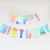 INS Laser Birthday Pulling Banner Decorative Party Supplies Macaron Colorful Letters Happy Birthday Banner Bunting