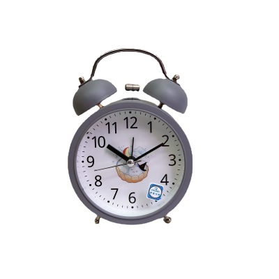 3-Inch Metal Bell Student Gift Little Alarm Clock Cartoon Cute Mute Fashion Desk Clock