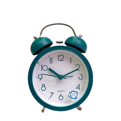 3-Inch Bell Alarm Clock Mute Bedside Lazy Ultra-Quiet Living Room Bedroom Simple Number Pendulum Clock