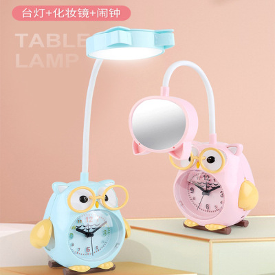 Zhongfu NewOwl AlarmClock Led Desk Lamp Rechargeable Student Office Bedroom Dormitory Children Reading and Learning Lamp