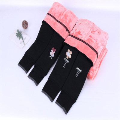 Girls' Fleece-Lined Thick Leggings Children Winter Thermal Pants Children Extra Thick Little Girl Outer Wear Trousers North