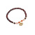 Natural Garnet Bracelet Women's Pearl Fashion Lock Bow Single Ring Bracelet Pomegranate Beads