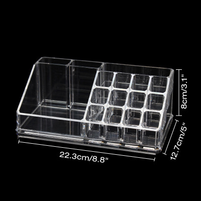 European and American Style Cosmetics Storage Box Desktop Storage Transparent Acrylic Lipstick Makeup Skin Care Products Internet Celebrity Storage Rack