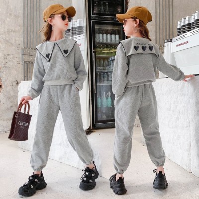 Girls' Suit 2021 Autumn New Children 'S Western Style Fashion Internet Celebrity Girls' Spring And Autumn Sports Two-Piece Suit