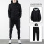 Sports Suit Men's Sweater Two-Piece Set Spring, Autumn and Winter Casual Hooded Cardigan Sweater 2021 Autumn Vest Three-Piece