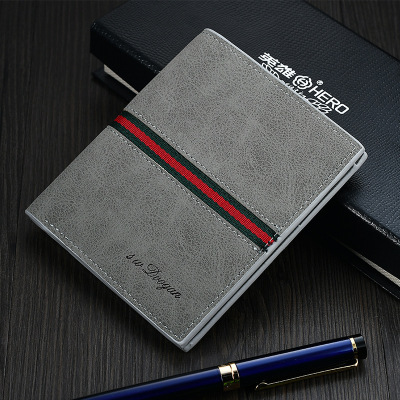New Wallet Men's Short Korean Style Patchwork Retro Casual Fashion Wallet Boys Soft Surface Driving License Purse
